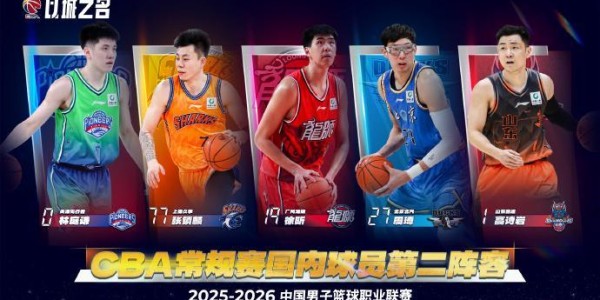 CBA官宣最佳阵容：胡金秋贺希宁庞峥麟领衔一阵 周琦领衔二阵